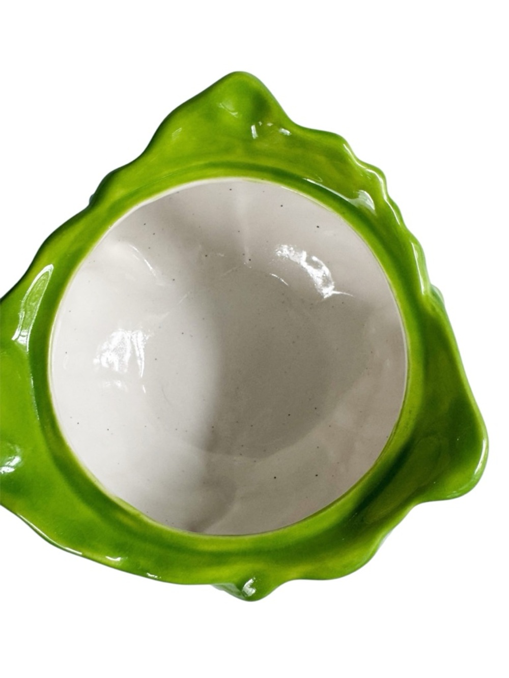 Vintage Holland Mold Green Cabbage/Lettuce Ceramic Lidded Bowl - Picture 6 of 8